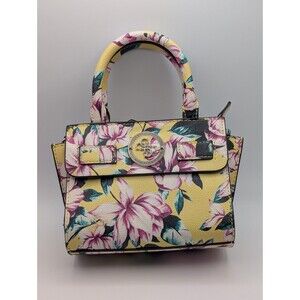 Guess Floral Mini Satchel in Yellow